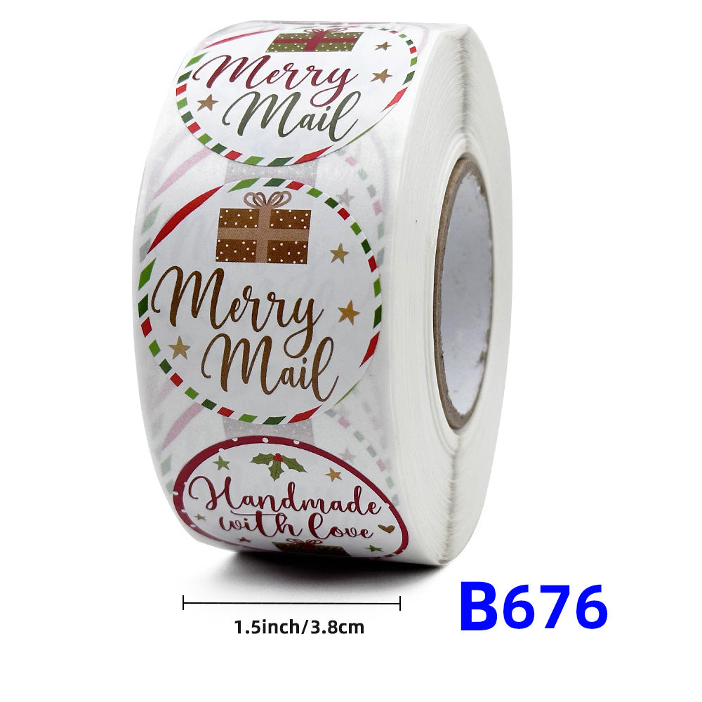 Christmas gift stickers decorative sealing sticker Merry Christmas Reward Self-adhesive labels Children's Day party