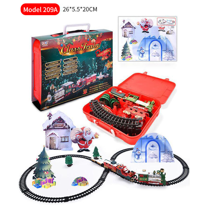 Christmas Electric Assembled Rail Car Small Train Christmas Tree Decoration Accessories
