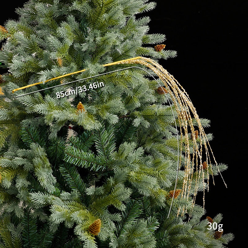 American Christmas Decoration Gold Red Christmas Tree Decoration Handmade DIY Accessories Sparkle Glitter Tinsel Branch Insert