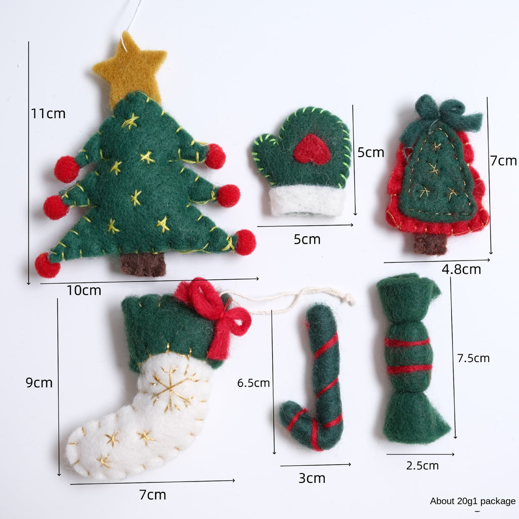 Christmas DIY Felt Craft Kit Tree Decorative Doll Accessories Atmosphere Decoration Set