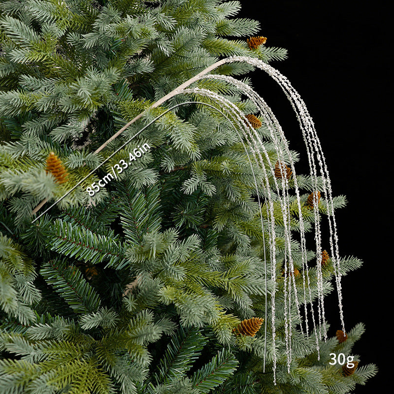 American Christmas Decoration Gold Red Christmas Tree Decoration Handmade DIY Accessories Sparkle Glitter Tinsel Branch Insert