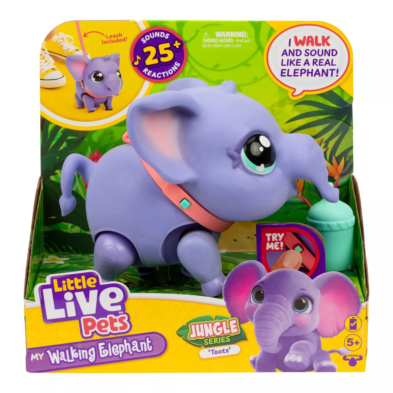Moose Toys Little Live Pets Fáni, az interaktív sétáló elefánt játék (LLP26623)-0