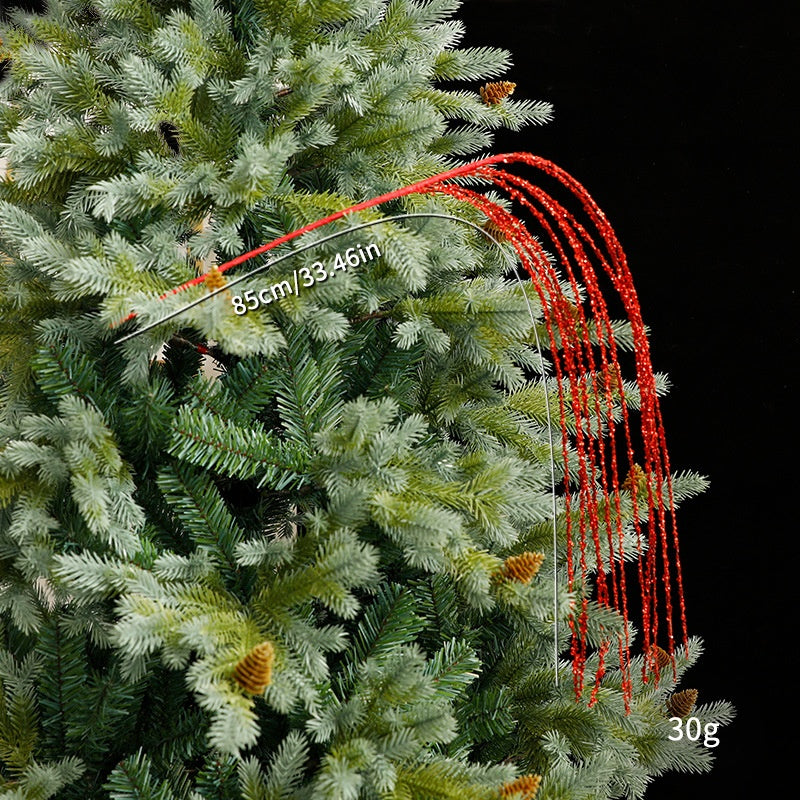 American Christmas Decoration Gold Red Christmas Tree Decoration Handmade DIY Accessories Sparkle Glitter Tinsel Branch Insert