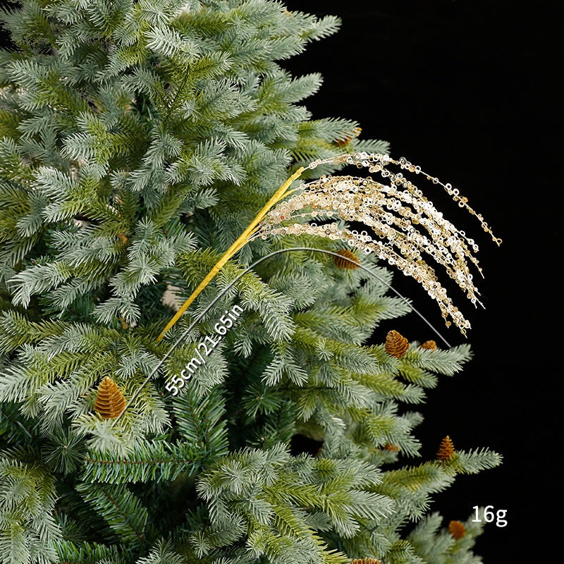 American Christmas Decoration Gold Red Christmas Tree Decoration Handmade DIY Accessories Sparkle Glitter Tinsel Branch Insert