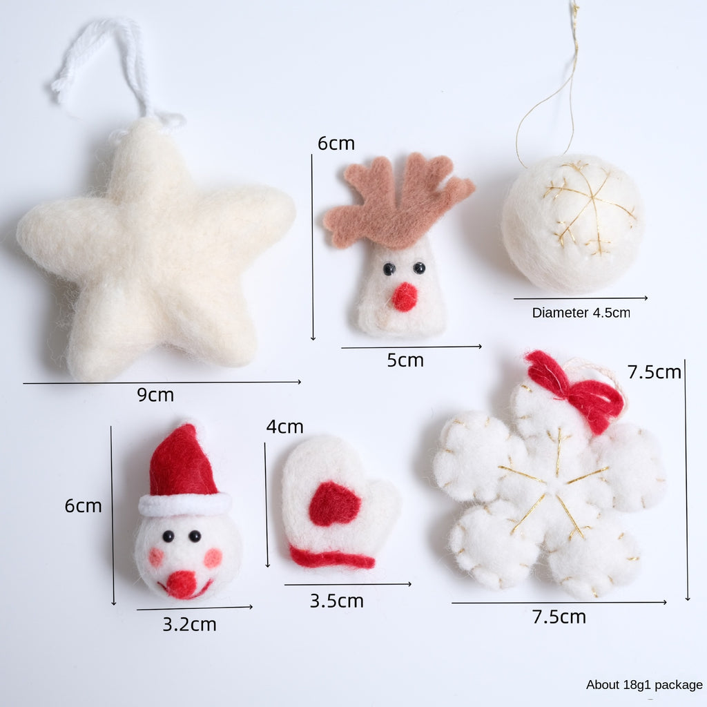 Christmas DIY Felt Craft Kit Tree Decorative Doll Accessories Atmosphere Decoration Set