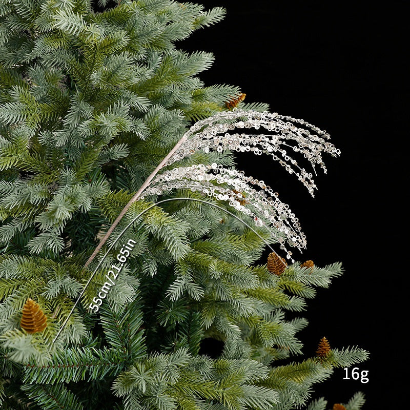 American Christmas Decoration Gold Red Christmas Tree Decoration Handmade DIY Accessories Sparkle Glitter Tinsel Branch Insert